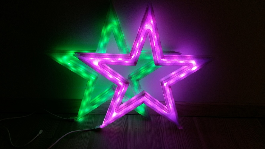 Vega - The LED-lit Christmas Star 3D Print 25525 Vega - The LED-lit Christmas Star 3D Print 25525