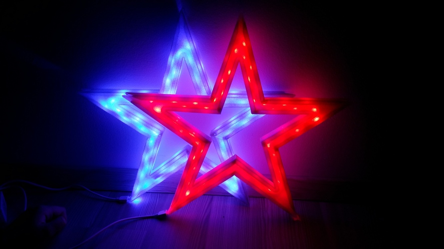 Vega - The LED-lit Christmas Star 3D Print 25526 Vega - The LED-lit Christmas Star 3D Print 25526