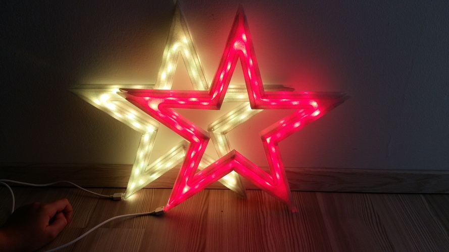 Vega - The LED-lit Christmas Star 3D Print 25527 Vega - The LED-lit Christmas Star 3D Print 25527