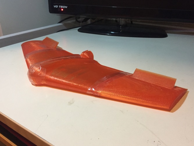 Fully Printed Flying Wing 3D Print 25704 Fully Printed Flying Wing 3D Print 25704
