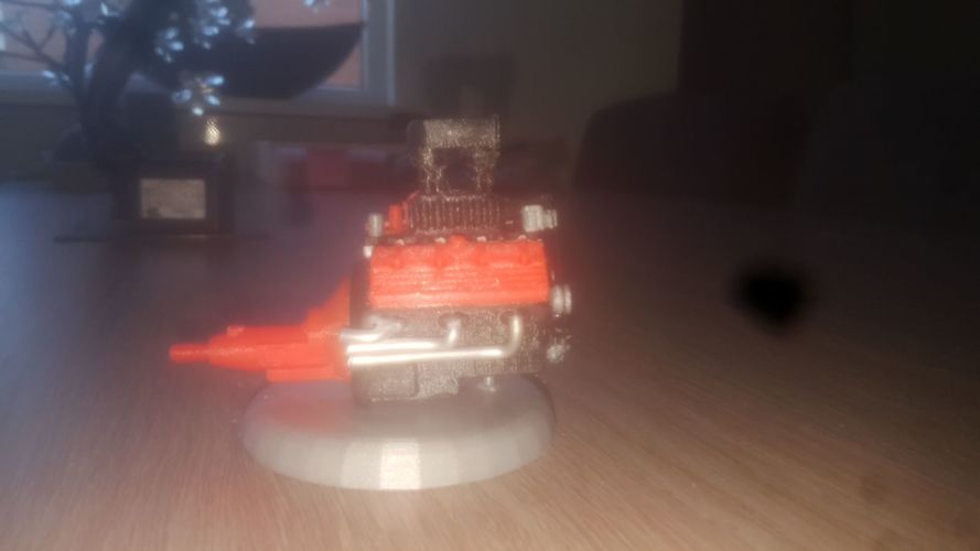remix of HotRod V8 twin carb blown nostalgic engine by macone1, 3D Print 25775 remix of HotRod V8 twin carb blown nostalgic engine by macone1, 3D Print 25775