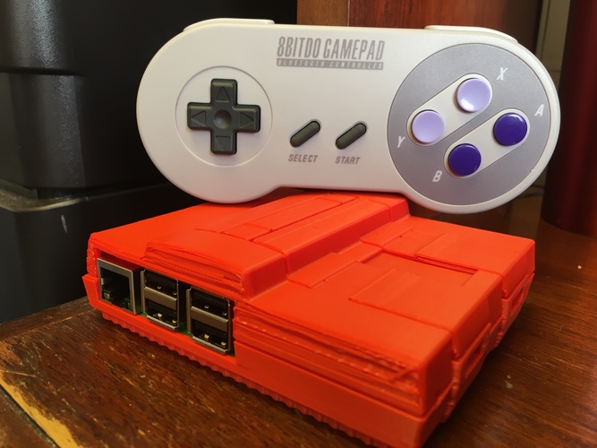 Mini SNES - Raspberry Pi 2/3 Case 3D Print 25982 Mini SNES - Raspberry Pi 2/3 Case 3D Print 25982