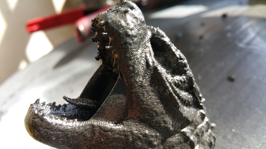 Godzilla Head Wall Mount ((Updated)) 3D Print 2610 Godzilla Head Wall Mount ((Updated)) 3D Print 2610