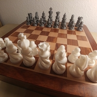 Small Spiral Chess Set (Large) 3D Printing 26100
