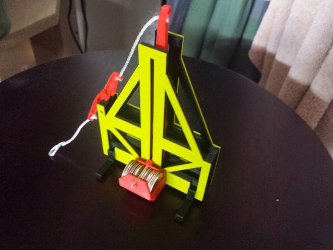 Floating arm trebuchet (dimes and pennies) 3D Print 264 Floating arm trebuchet (dimes and pennies) 3D Print 264