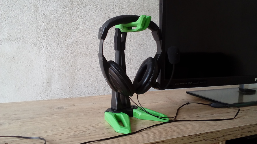 Headset Holder/Support - Gaming Design - Futuristic 3D Print 26624 Headset Holder/Support - Gaming Design - Futuristic 3D Print 26624