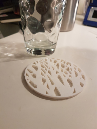 Tree silhouette coaster 3D Print 27073 Tree silhouette coaster 3D Print 27073