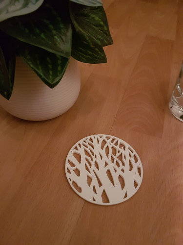 Tree silhouette coaster 3D Print 27074 Tree silhouette coaster 3D Print 27074