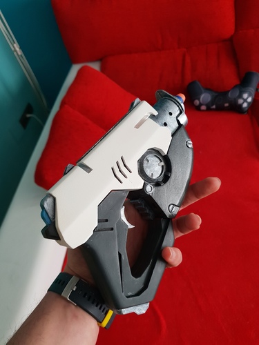Overwatch Tracer Pulse gun NERF mod 3D Print 27121 Overwatch Tracer Pulse gun NERF mod 3D Print 27121
