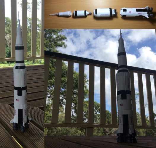 Saturn V (most stages) 3D Print 27364 Saturn V (most stages) 3D Print 27364