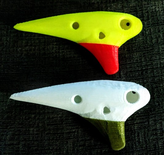 Working Soprano Ocarina - 12 Hole Transverse 3D Print 27406 Working Soprano Ocarina - 12 Hole Transverse 3D Print 27406