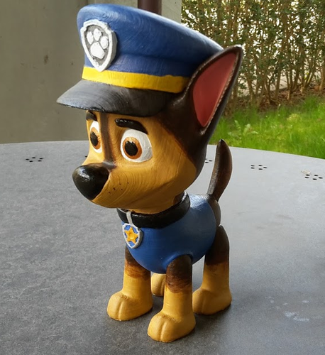Chase (Paw Patrol) 3D Print 27424 Chase (Paw Patrol) 3D Print 27424
