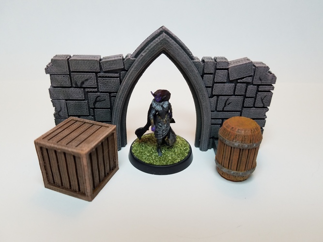 Tabletop Terrain - Wooden Storage 3D Print 27715 Tabletop Terrain - Wooden Storage 3D Print 27715
