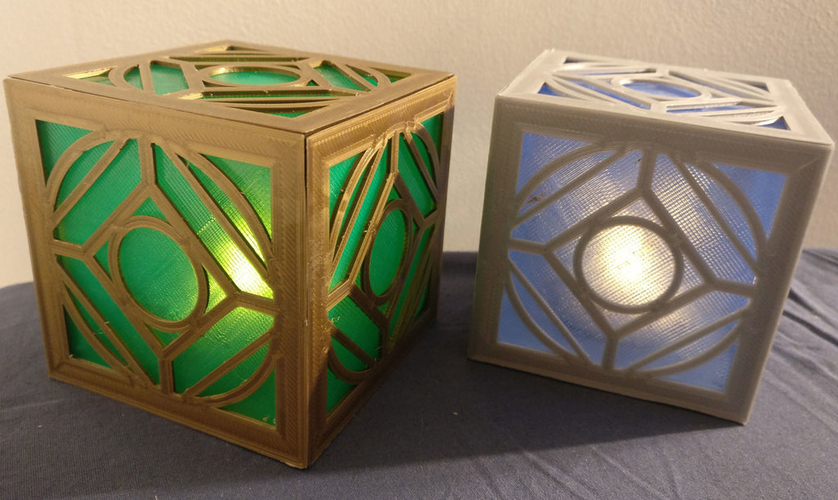 Jedi Holocron (light-up with an LED tealight!) 3D Print 27719 Jedi Holocron (light-up with an LED tealight!) 3D Print 27719