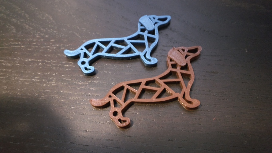 Dachshund keychain 3D Print 27722 Dachshund keychain 3D Print 27722