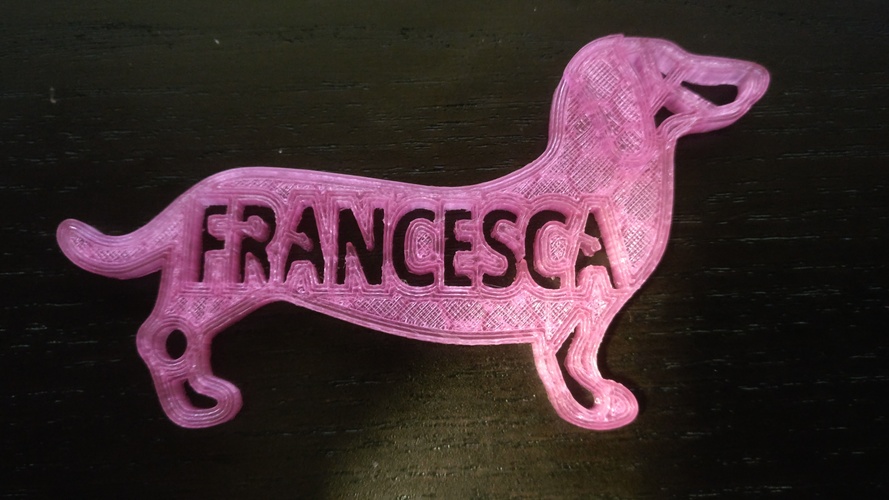 Dachshund keychain 3D Print 27723 Dachshund keychain 3D Print 27723