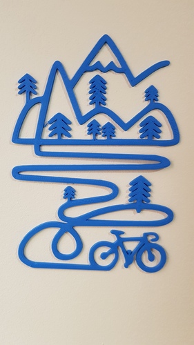 2Dmountain cycle design 3D Print 28169 2Dmountain cycle design 3D Print 28169