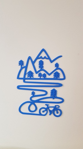 2Dmountain cycle design 3D Print 28170 2Dmountain cycle design 3D Print 28170