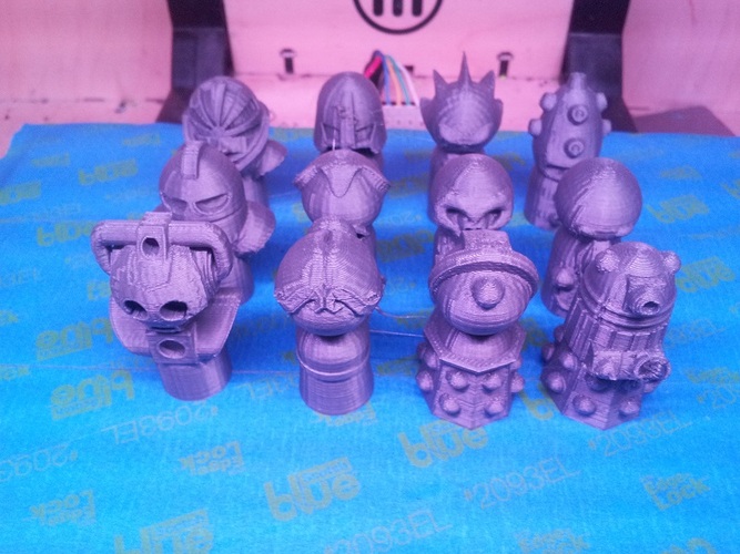 Doctor Who Monster Pawns 3D Print 284 Doctor Who Monster Pawns 3D Print 284