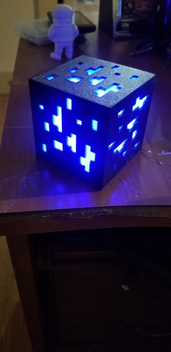 Minecraft diamond ore lamp 3D Print 28607 Minecraft diamond ore lamp 3D Print 28607