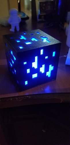 Minecraft diamond ore lamp 3D Print 28609 Minecraft diamond ore lamp 3D Print 28609