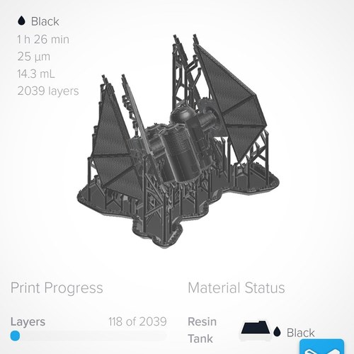 TIE Breacher - X-wing miniatures compatible 3D Print 28904 TIE Breacher - X-wing miniatures compatible 3D Print 28904