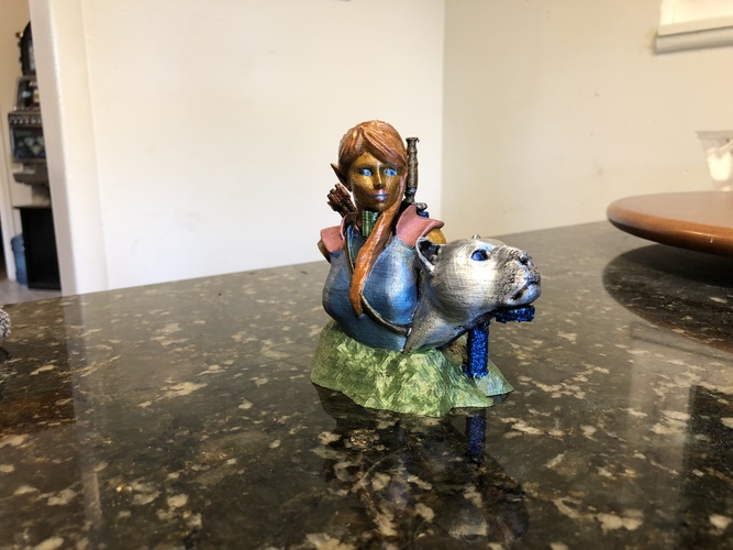Bust - The Huntress v1.2 3D Print 29368 Bust - The Huntress v1.2 3D Print 29368