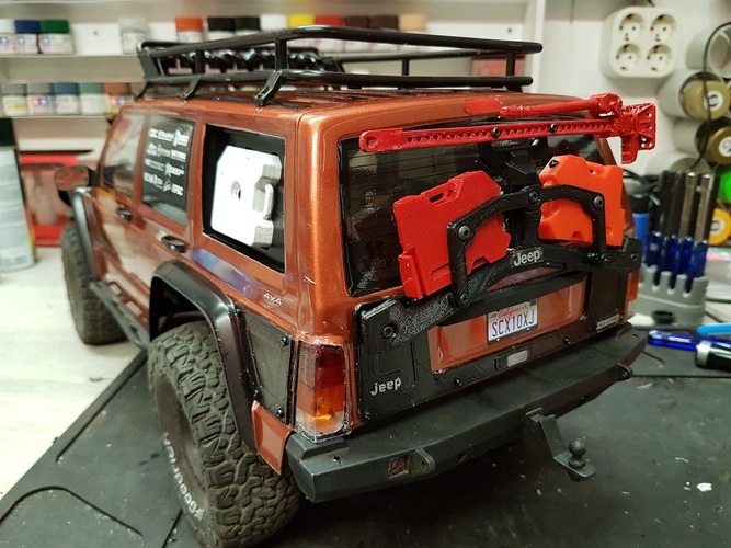 SCX-10 II Cherokee Body Tail Lights w/Armor 3D Print 29649 SCX-10 II Cherokee Body Tail Lights w/Armor 3D Print 29649