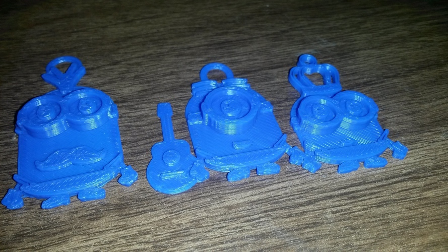 Minions Keychain / Magnets - Father's Day cute version 3D Print 2965 Minions Keychain / Magnets - Father's Day cute version 3D Print 2965