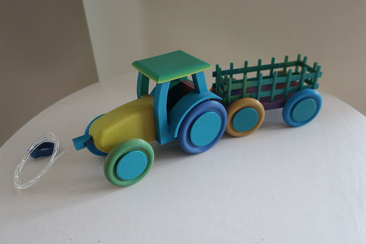 Kids pull tractor 3D Print 29697 Kids pull tractor 3D Print 29697