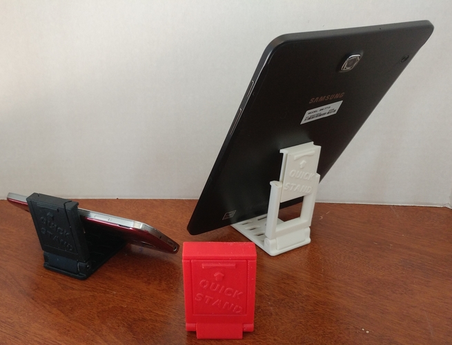 Quick-Stand Phone Stand - Portable 3D Print 29807 Quick-Stand Phone Stand - Portable 3D Print 29807