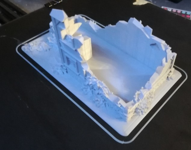 Ruined house - Wargame medieval to napoleonic 3D Print 30117 Ruined house - Wargame medieval to napoleonic 3D Print 30117