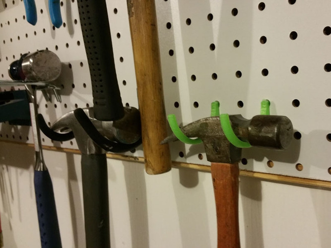 PegBoard Custom Hooks by MkrClub.com 3D Print 3013 PegBoard Custom Hooks by MkrClub.com 3D Print 3013
