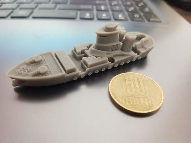 Rostock Class Armoured Supply Carrier 3D Print 30279 Rostock Class Armoured Supply Carrier 3D Print 30279