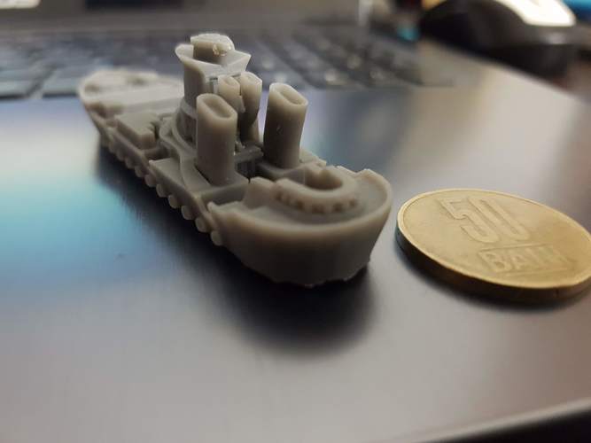 Rostock Class Armoured Supply Carrier 3D Print 30281 Rostock Class Armoured Supply Carrier 3D Print 30281