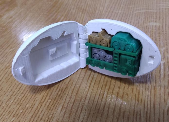 Surprise Egg #7 - Tiny Car Carrier 3D Print 30341 Surprise Egg #7 - Tiny Car Carrier 3D Print 30341