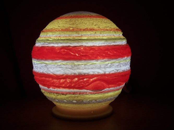Moon Lamp with concrete/printed base 3D Print 30388 Moon Lamp with concrete/printed base 3D Print 30388