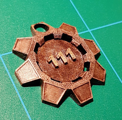 Fallout 4 Gear Keychain Dangler 3D Print 30390 Fallout 4 Gear Keychain Dangler 3D Print 30390