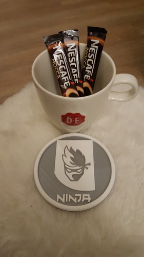 Ninja drinkcoaster pair 3D Print 30905 Ninja drinkcoaster pair 3D Print 30905