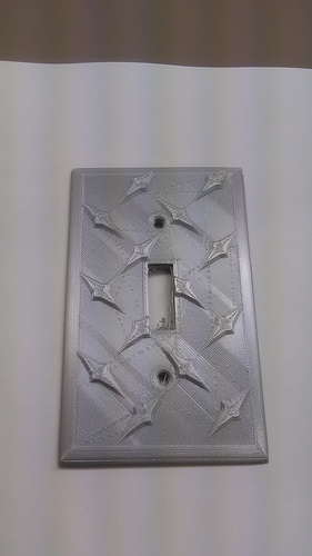 Diamond Plate Light Switch Cover 3D Print 30929 Diamond Plate Light Switch Cover 3D Print 30929