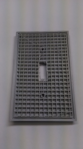 Diamond Plate Light Switch Cover 3D Print 30930 Diamond Plate Light Switch Cover 3D Print 30930