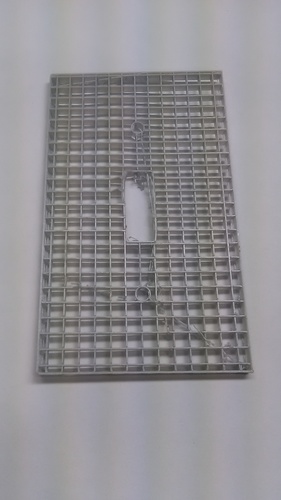 Diamond Plate Light Switch Cover 3D Print 30932 Diamond Plate Light Switch Cover 3D Print 30932