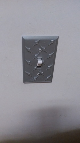 Diamond Plate Light Switch Cover 3D Print 30935 Diamond Plate Light Switch Cover 3D Print 30935