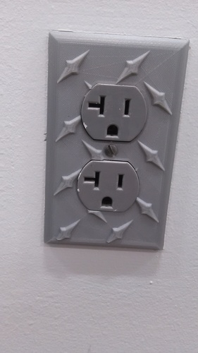 Diamond Plate Outlet Cover 3D Print 30942 Diamond Plate Outlet Cover 3D Print 30942