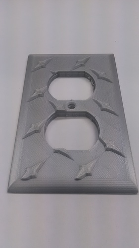 Diamond Plate Outlet Cover 3D Print 30943 Diamond Plate Outlet Cover 3D Print 30943