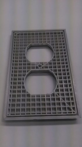 Diamond Plate Outlet Cover 3D Print 30946 Diamond Plate Outlet Cover 3D Print 30946