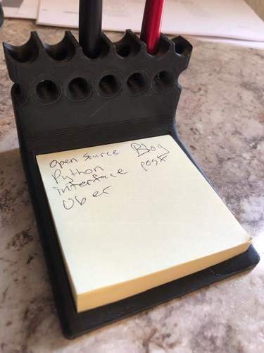 Post-It Note and Pencil Holder 3D Print 30977 Post-It Note and Pencil Holder 3D Print 30977