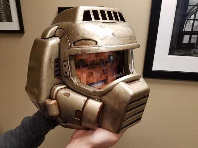 Classic Doom Guy Helmet 3D Print 31061 Classic Doom Guy Helmet 3D Print 31061