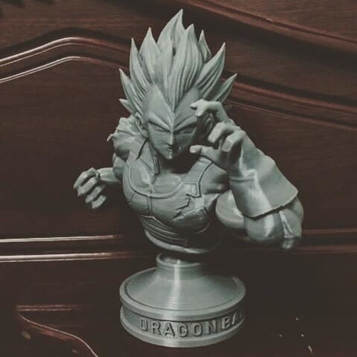 Vegeta Bust - Dragon Ball Z 3D Print 31251 Vegeta Bust - Dragon Ball Z 3D Print 31251