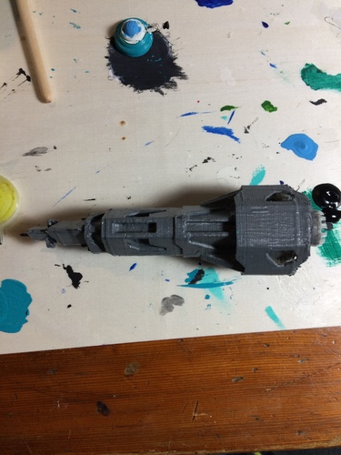 Halo - Halcyon-class Cruiser "Pillar of Autumn" 3D Print 31449 Halo - Halcyon-class Cruiser "Pillar of Autumn" 3D Print 31449
